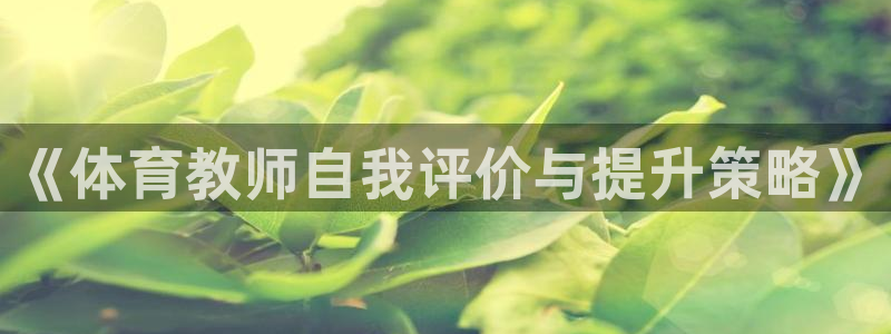 《体育教师自我评价与提升策略》